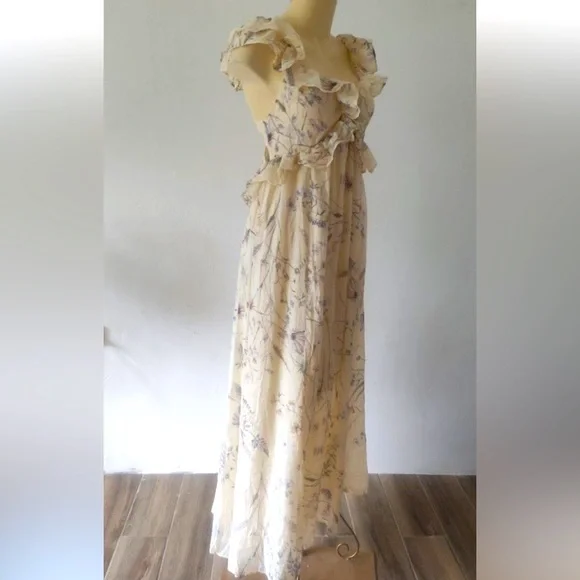 H&M Lyocell-blend flounced dress-worn once - Picture 3 of 13